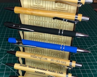 Estante de exhibición de 7 bolígrafos / soporte ... Archivo SVG