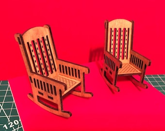 Rocking Chair laser cut file SVG doll house
