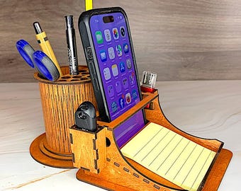 Sticky Note holder Organizer Tool with USB Drive Pockets