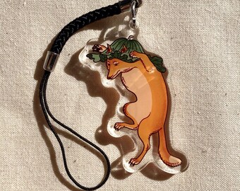 Ukiyo-e Kitsune Fox Yokai - Double-Sided Acrylic Keychain | Japanese Mythology