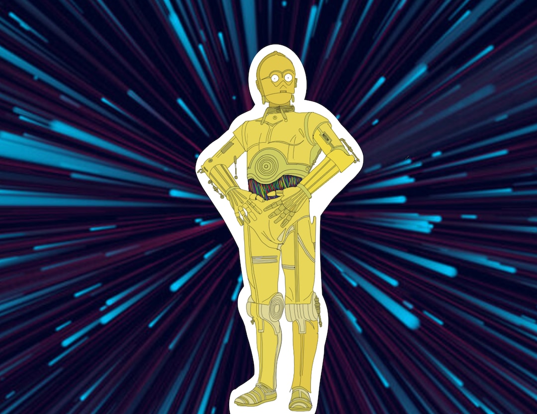 Three Pmoy Threepio C-3PO | Star Wars | Laminated Vinyl Sticker - Etsy