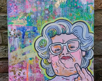 Mrs Doubtfire acrilico originale su tela