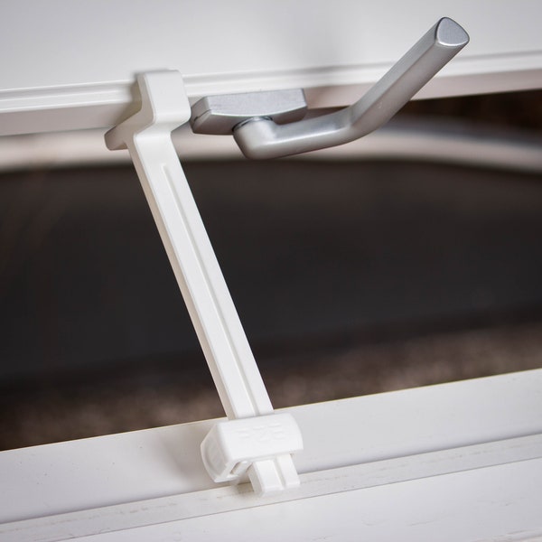 Dachfensterstütze Verstellbar für Velux | Dachfenster Aufhalter | Aufsteller | Klemmer | Halter | Weiß | 3D-Druck | Ähnl. Velux Ausstellarm