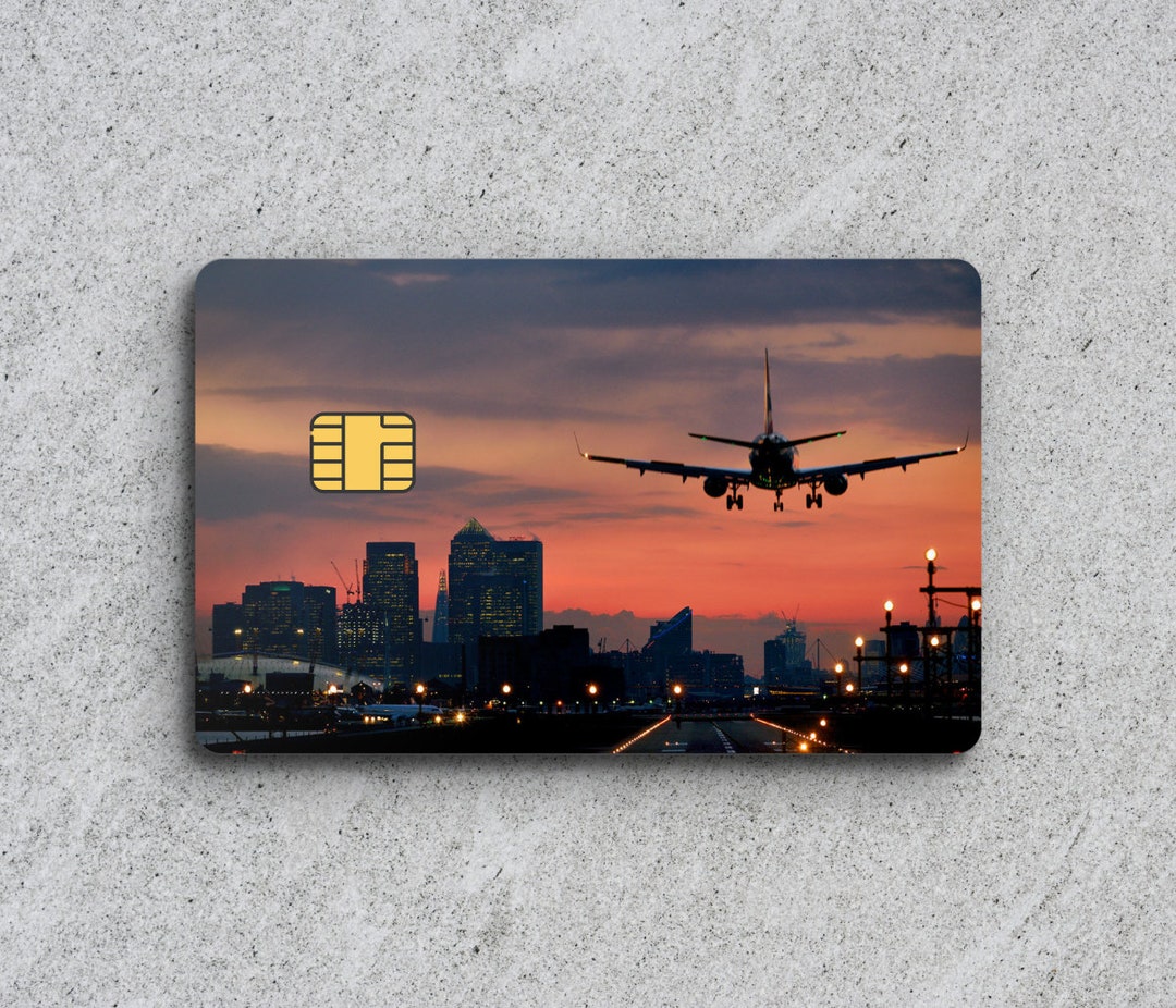 Travel Plane Sunset Credit & Debit Card Skin Cover Etsy UK