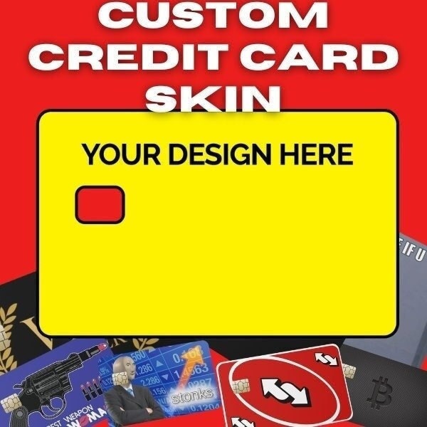 Personalized Credit Card Skin, Custom No Chip Debit Card Sticker, Credit Card Cover, Credit Card Sticker, Debit Card Skin