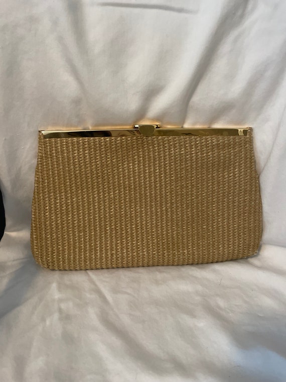 Straw clutch/crossbody bag