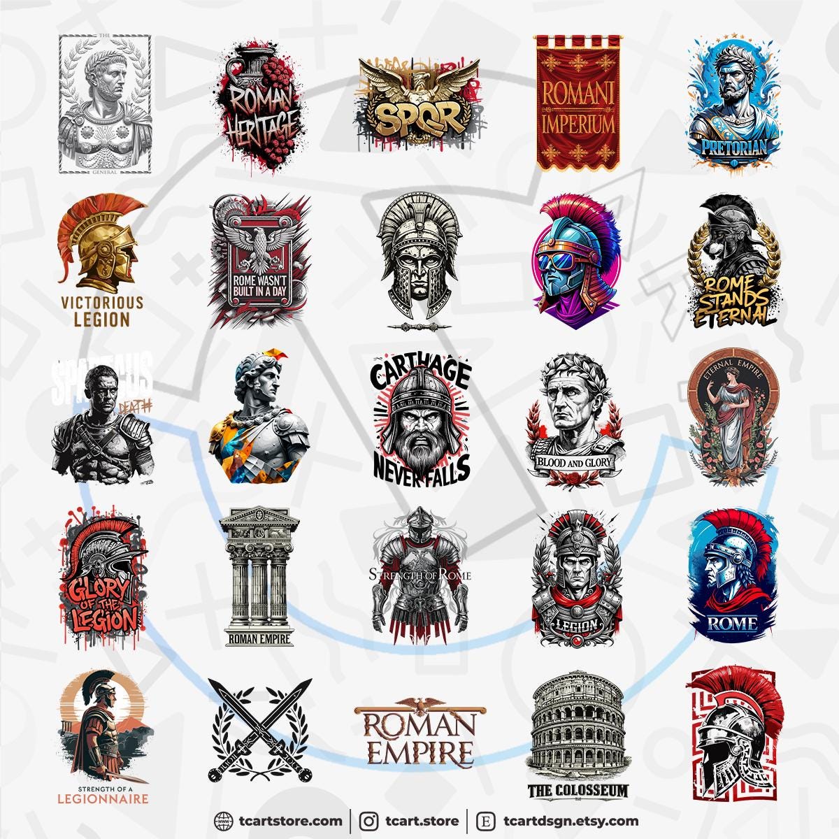 Roman Vol.1 T-shirt Design Bundle Suitable for Printing, 100 + High ...