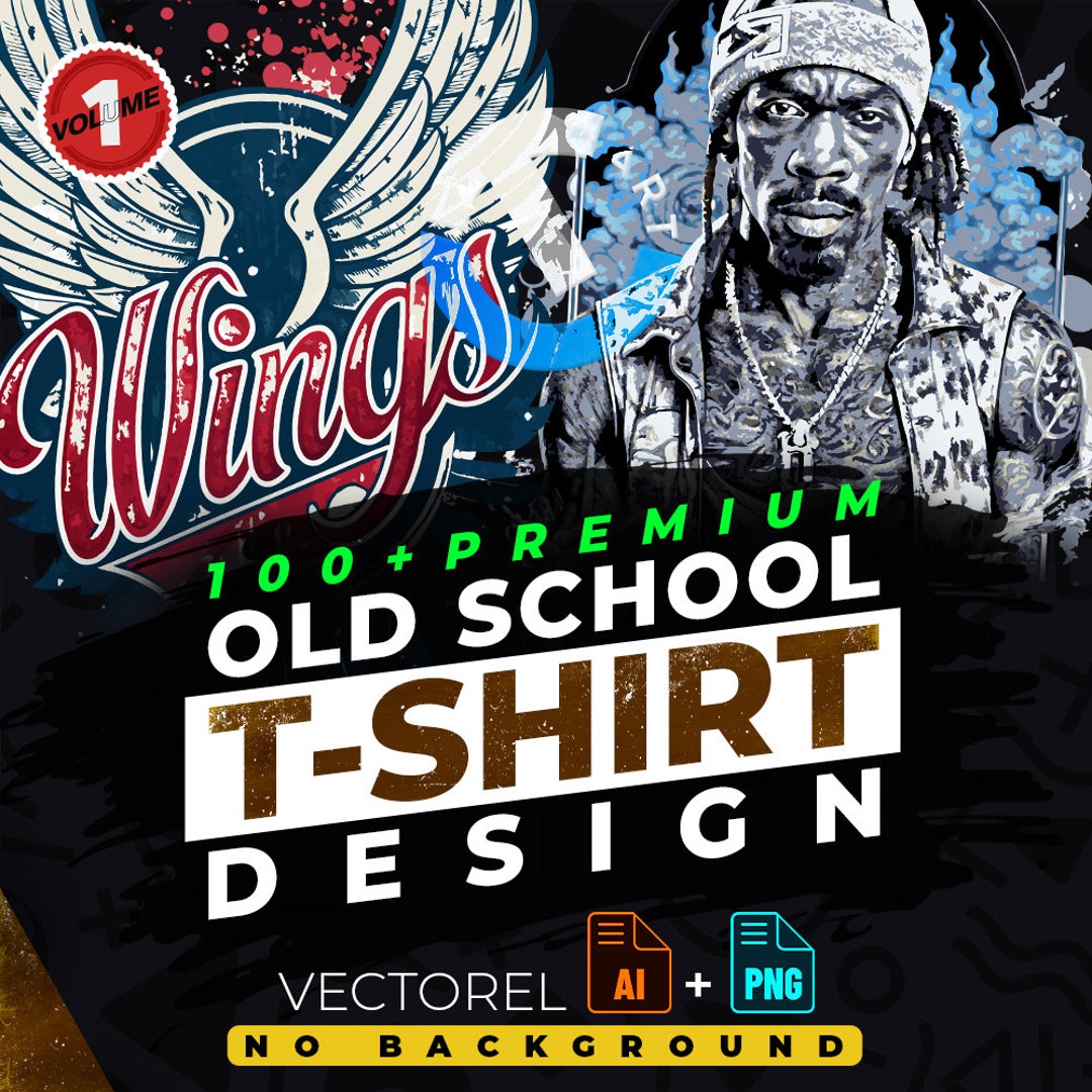 Old School Vol.1 T-shirt Design Bundle Suitable for Printing, 100 ...