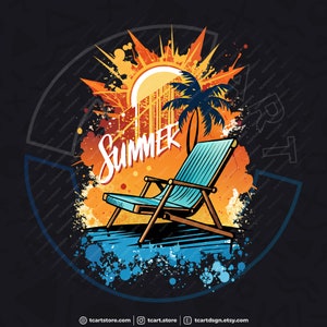 Summer vol.1 T-Shirt Design Bundle Suitable for Printing, Urban Style, 100 High Quality Graphics, Vector Files, Ai, Png, No Background zdjęcie 6
