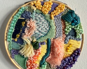 Abstract Pastel Embroidery