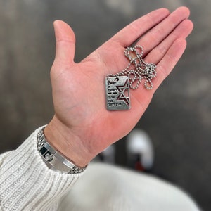 Die Priestersegen-Erkennungsmarke. Hol sie dir jetzt Hundemarke nach Hause. Israelische Militär Halskette. Stand mit Israel. Hergestellt in Israel. Unterstütze Israel.
