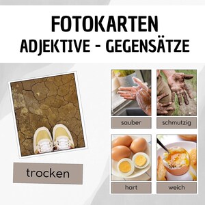 Flash cards: adjectives / flash cards / Montessori / flash cards