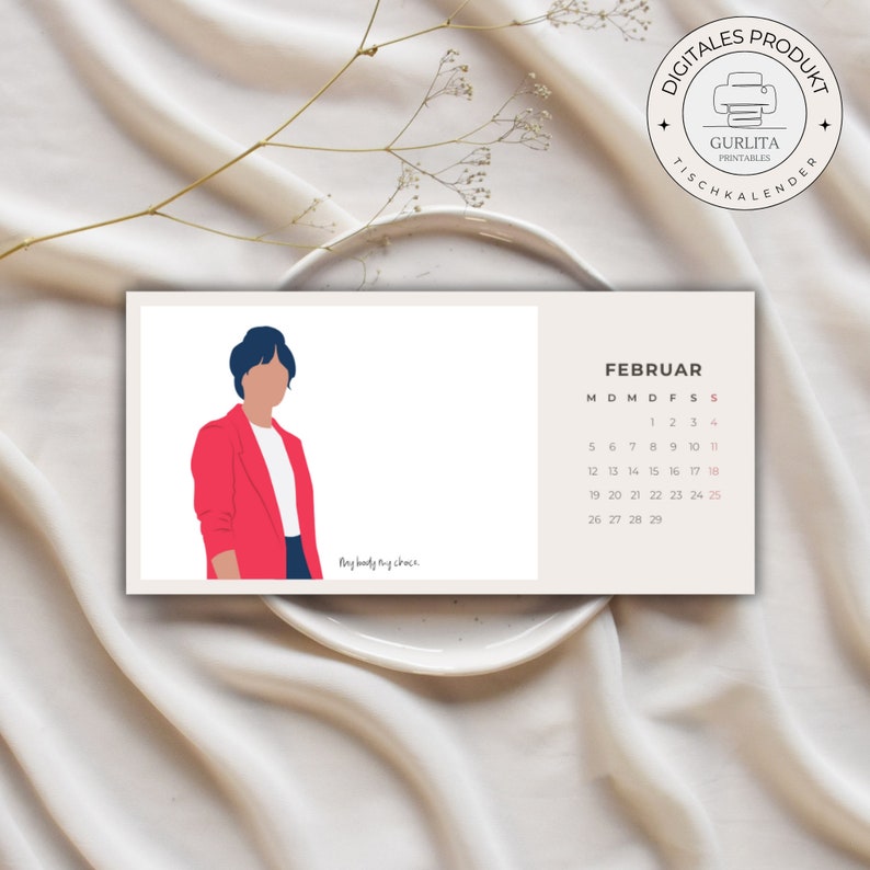 Feminist Calendar 2024 Desk Calendar for Women Feminism Postcards Etsy