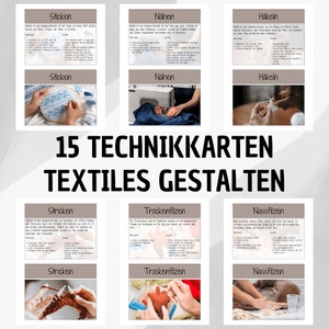 15 Técnicas: Diseño Textil / Póster / Póster de Aprendizaje