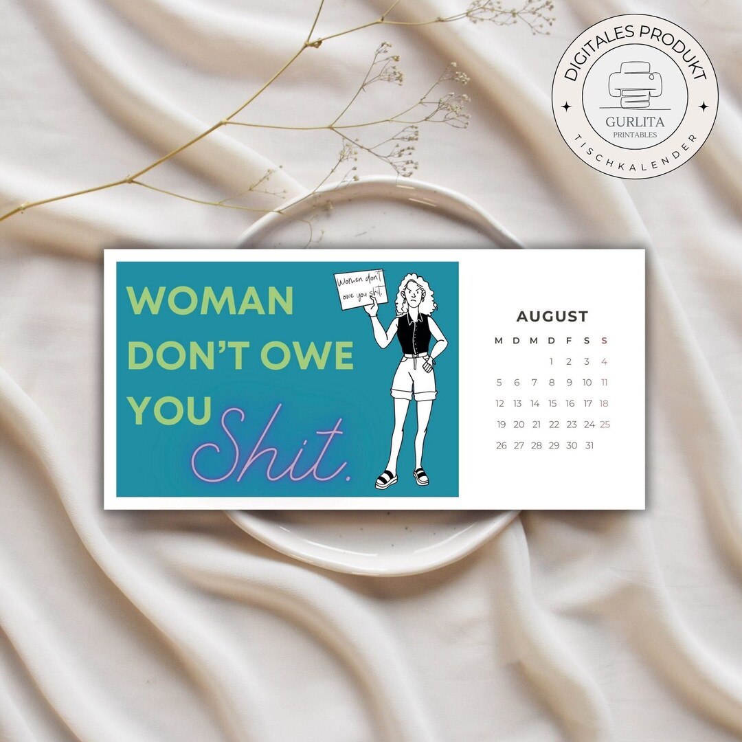 Feminist Calendar 2024 Desk Calendar for Women Feminism Etsy