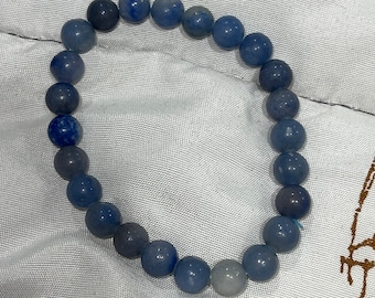 Blue Aventurine Crystal Bracelet: 8mm Gemstone Jewelry