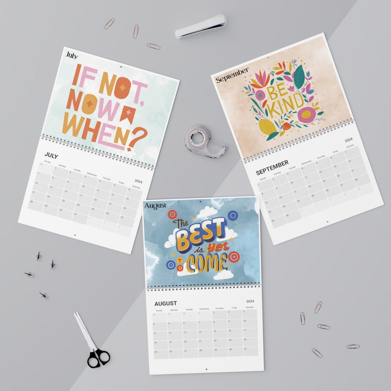 Self Love Calendar 2024, Self Care, Cute Calendars, Gifts, Gift for Her