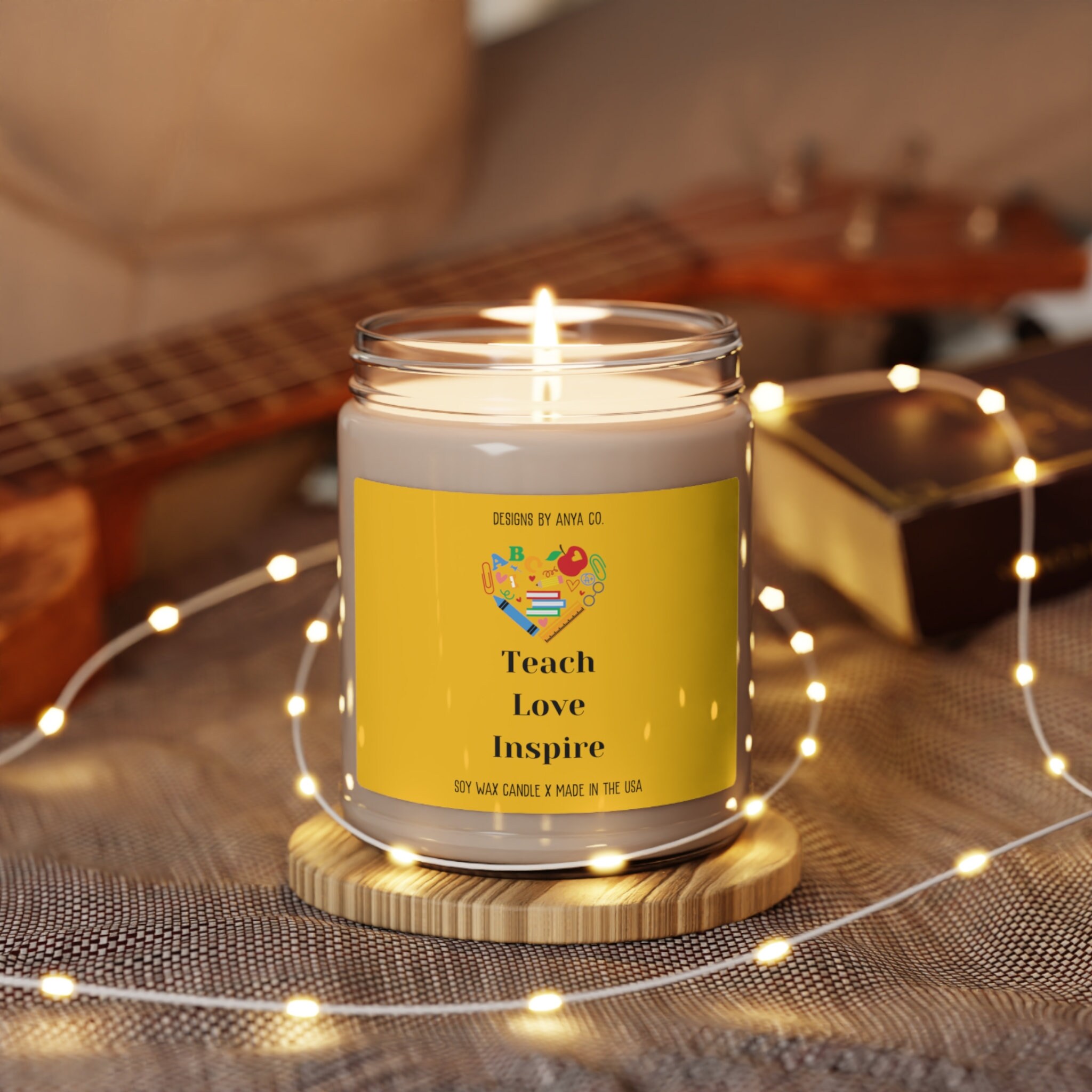 Teach Love Inspire Soy Candle Gifts for a Teacher Gifts Etsy