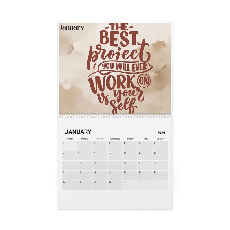 Self Love Calendar 2024, Self Care, Cute Calendars, Gifts, Gift for Her