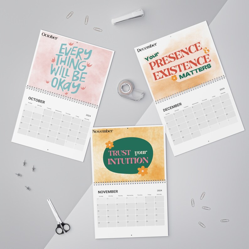 Self Love Calendar 2024, Self Care, Cute Calendars, Gifts, Gift for Her