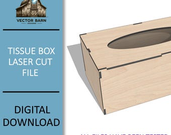 Archivo SVG de tapa de caja de pañuelos, archivos de corte láser, archivos de corte Glowforge, archivos de corte Xtool, archivos de grabado láser, archivos de corte de caja de pañuelos Dxf, Ai, PDF