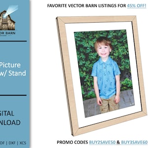 Picture Frame SVG Files Laser Cut Files xTool Glowforge SVG Files Picture Frame 5x7 Frame Laser Engrave Files, Standing Picture Frame SVG