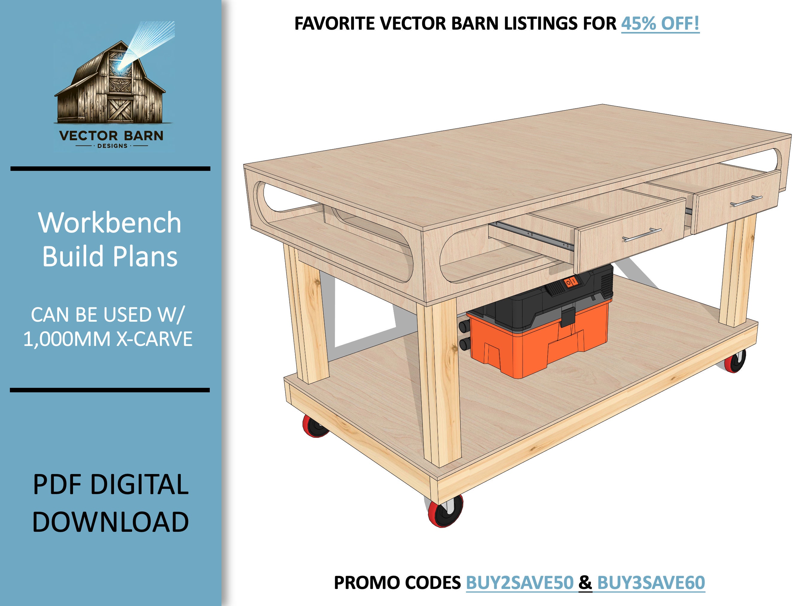CNC Workbench Build Plans | DIY Craft & Shop Table (PDF Plans) - Etsy