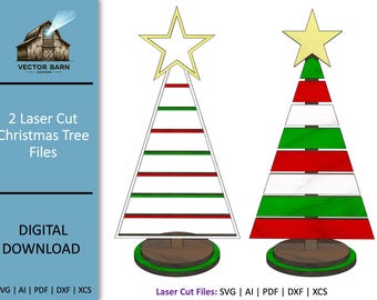 Laser Cut Christmas Tree SVG Files, xTool & Glowforge (Digital Download)
