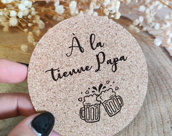 Personalized cork coaster, personalized gift idea