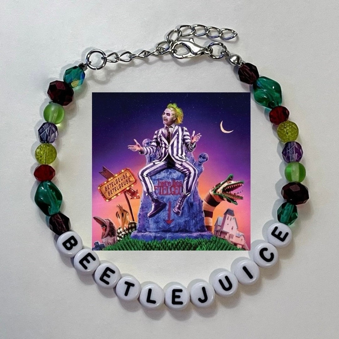 Beetlejuice Bracelet Horror Halloween Tim Burton Movie Beaded ...