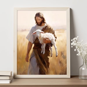 On My Journey Home | Jesus Wall Art | The Good Shepherd | The Living Christ | Bible Art | DIGITAL DOWNLOAD PRINTABLE
