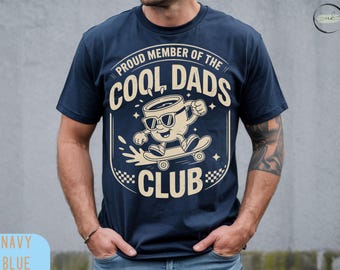 Cool Dads Club Shirt, Front Print Dad Tee, Fathers Day Gift, Funny Dad Shirt, Vintage Dad Tee, Coffee Dad Shirt, Dad Gift