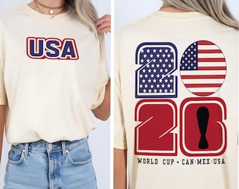 Wereldbeker | T-shirt Verenigde Staten | T-shirt met grafische print | Casual outfittop | Cadeau | Uniseks voetbalkleding