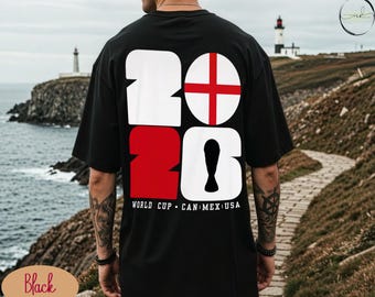 World Cup | England T-Shirt | Graphic Tee | Casual Outfit Top | Gift | Unisex Football Apparel