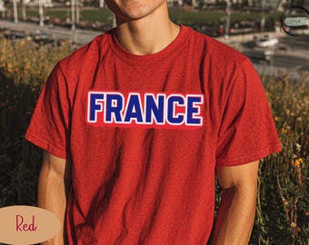 WM | Personalisierte Frankreich T-Shirt Graphic Tee | lässiges Outfit Top | Geschenk | Unisex Fußballbekleidung