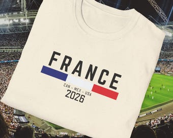 World Cup | Personalized France T-Shirt | Graphic Tee | Casual Outfit Top | Gift | Unisex Football Apparel