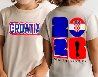 Croatia World Cup 2026 Toddler Shirt, Kids Soccer Fan Tee, Little Football Supporter Shirt, Croatian Soccer Kid Outfit