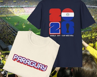 Camiseta del Mundial / Paraguay / Camiseta estampada / Top informal / Regalo / Ropa de fútbol unisex