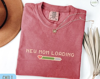 Pregnancy Announcement Shirt, New Mom Loading Tee, Mom To Be Shirt, First Mothers Day Gift, Expecting Mom Gift Tee