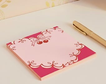 Girly Notepad: Coquette Memo Pad for Journaling & Lists - My Cherry Valentine