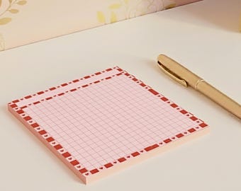 Coquette Love Grid Notepad, Memo Pad