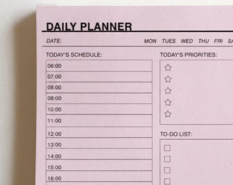 Office Pastel - Blocco note giornaliero, rosa