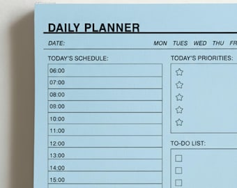 Office Pastel - Blocco note giornaliero, blu