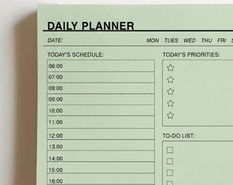 Office Pastel - Blocco note giornaliero, verde