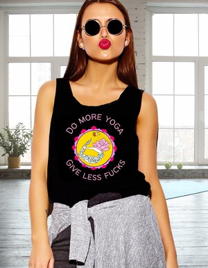 T-shirt Yoga Méditation Motif Fleur De Lotus Et 'Namaste' - Pour Femmes Et Professeurs