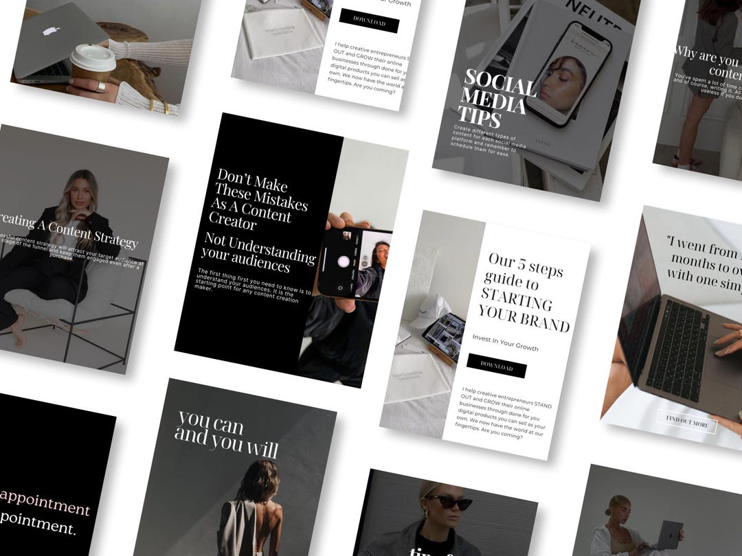 Luxury Social Media Post Templates: Canva Editable Designs (digital ...