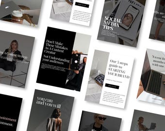 Luxury Social Media Post Templates: Canva Editable Designs (Digital Download)
