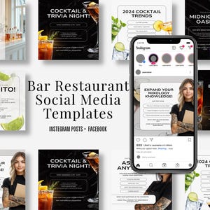 Proprietário de bar e restaurante pronto para o Canva | Aumente sua presença online com modelos elegantes