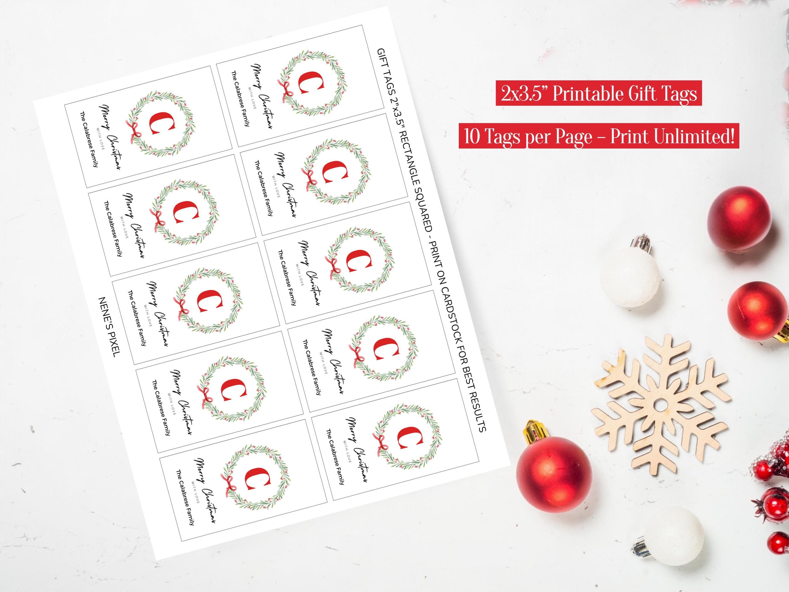 Editable Christmas Gift Tags | Personalized Canva Template (digital ...