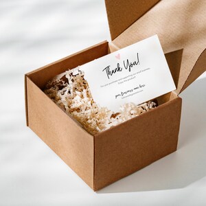 Handwritten Script Thank You Card | Editable Canva Template | Printable Packaging Insert